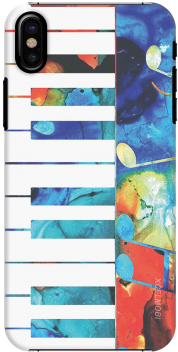 Colorful Rythm Slim Back Cover For Apple Iphone X - Colorful Piano Art By Sharon Cummings (300x400), Png Download