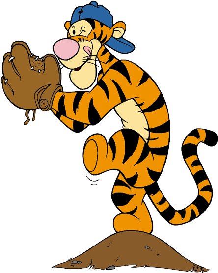 More Sports Clip Art - Disney Characters Playing Baseball (450x567), Png Download