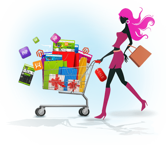 Ecommerce Development & Designing - E Commerce Website Icon (550x480), Png Download
