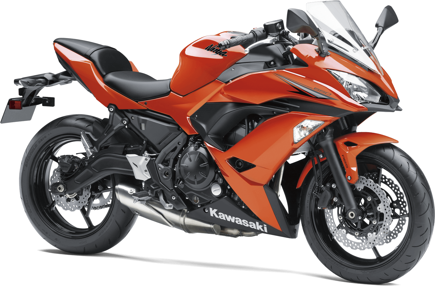 2017 Kawasaki Ninja 650 Orange - Kawasaki Ninja 650 (2000x1123), Png Download