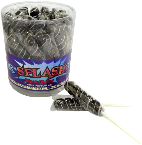 Black & White Color Splash Black Cherry Unicorn Lollipops - Albert's Color Splash Pops Blue Raspberry 30ct (500x500), Png Download