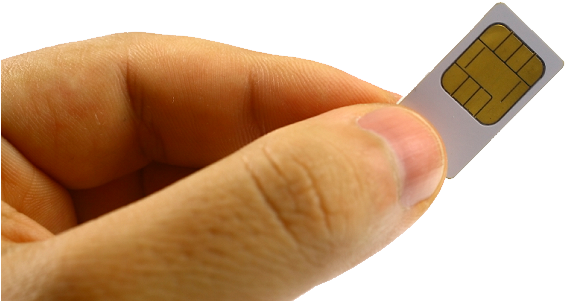 Sim Card In Hand (620x400), Png Download