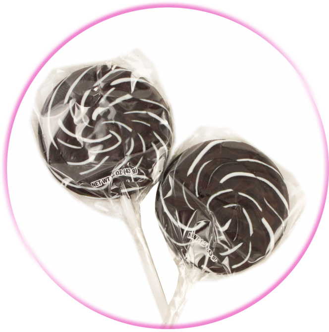 Black Swirl Lollipops - Chocolate (700x685), Png Download