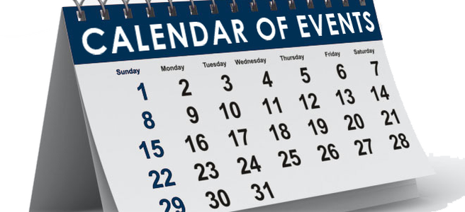 Png Black And White Of Events Do You Have An Is - Events Calendar (656x300), Png Download