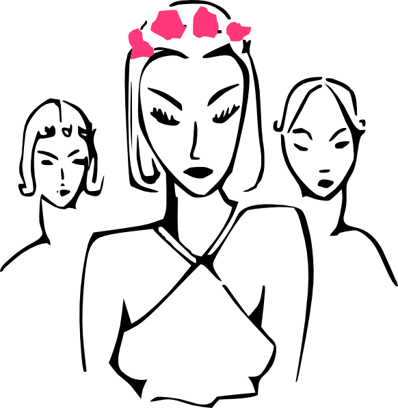 Fashion Women Clip Art Free Vector 4vector - Fashion Clipart (582x596), Png Download