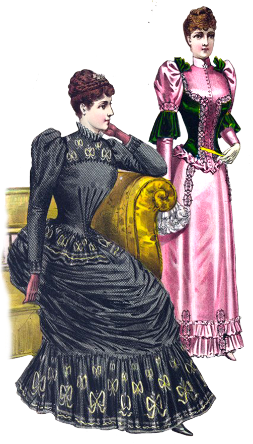 Victorian Clipart Of Fashion - Victorian Era (525x886), Png Download