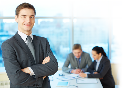 Businessman - Employees At Work Office (500x355), Png Download