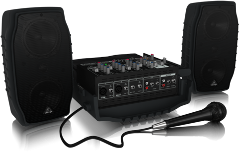 Ppa200 P0b0p Right L - Behringer Europort Ppa200 (200w 5-ch Portable Pa System) (480x480), Png Download