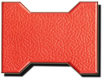 Product Image - Red And Black Interlocking Paving Blocks Design (500x500), Png Download