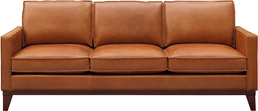 Thorpe Leather Loveseat | Thomas Cole | Brown (1099x811), Png Download