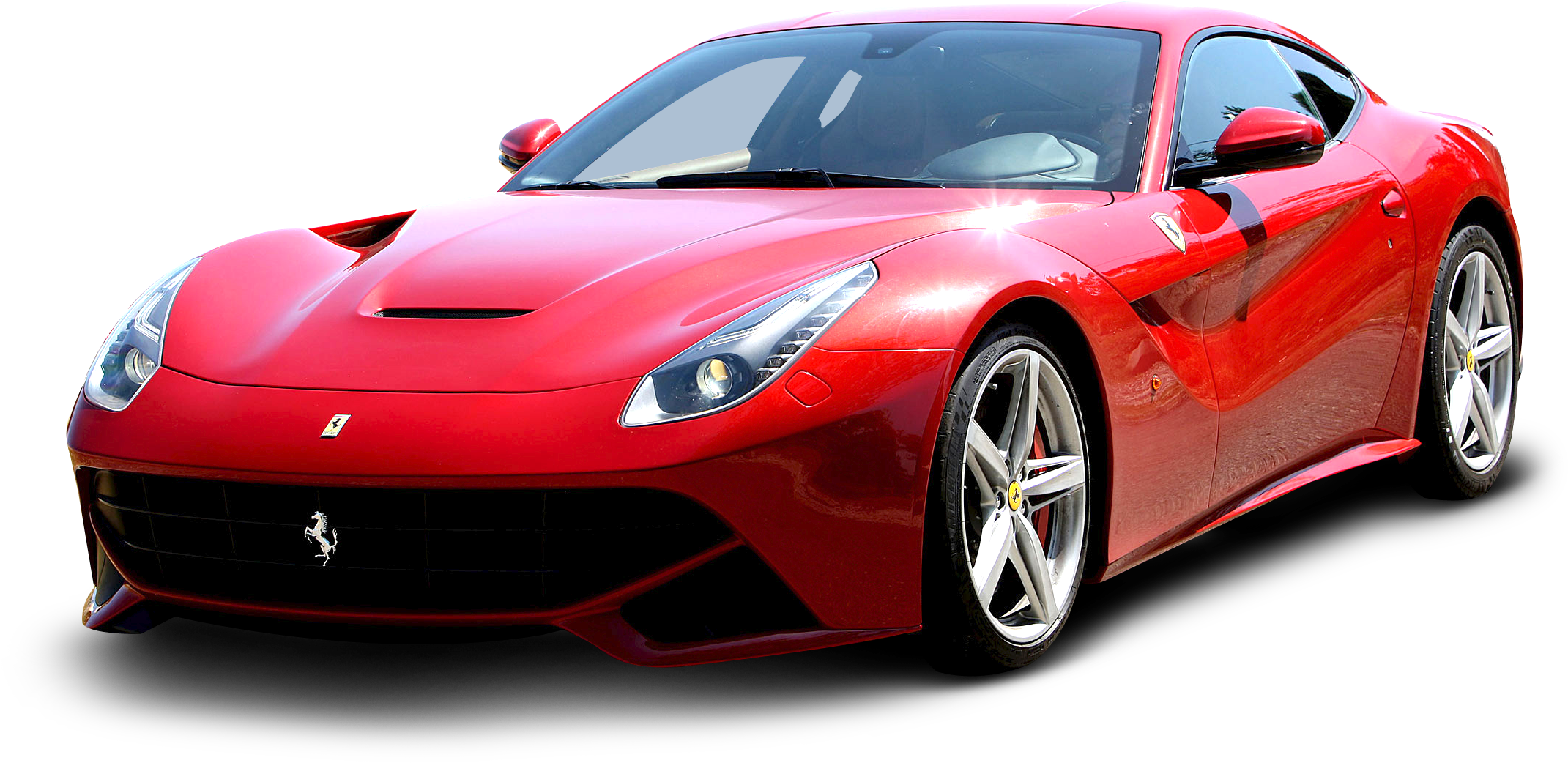 Red Ferrari F12 Berlinetta Car Png Image - Ferrari F12 Berlinetta Png (2438x1358), Png Download