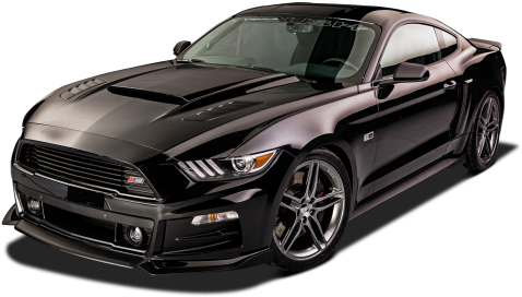 Stylish Black Ford Roush Rs Mustang Car Png Image - 2017 Roush Mustang Stage 3 (500x295), Png Download