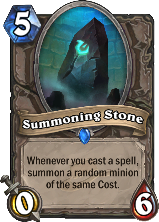 Summoning Stone - Hearthstone Card (567x811), Png Download