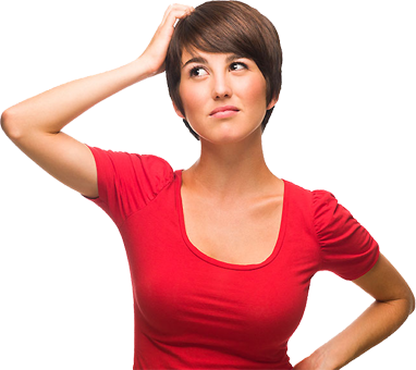 I Do Online Marketing For A Couple Of Reasons And These - Woman Scratching Her Head (382x340), Png Download