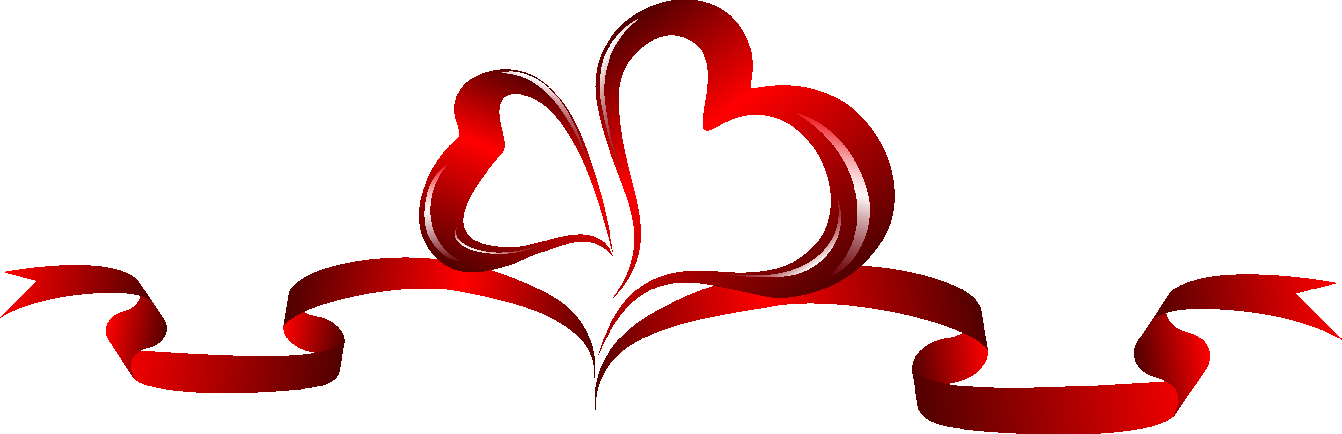 Ribbon, Heart - Png Images For Marriage (2706x877), Png Download