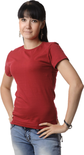 6 Months Ago 111 7 - Woman With Shirt Png (280x516), Png Download