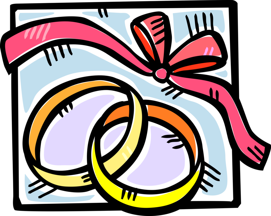 Vector Illustration Of Wedding Band Rings Signify Pledge - Palm City (878x700), Png Download