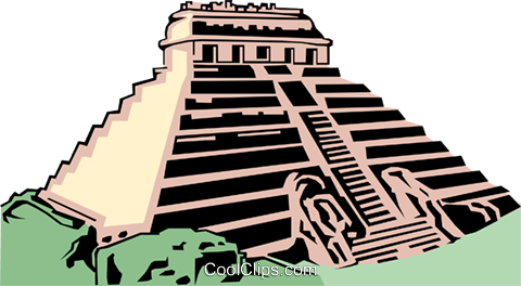 Mayan Temple Royalty Free Vector Clip Art Illustration - Mayan Temples Clip Art (480x264), Png Download