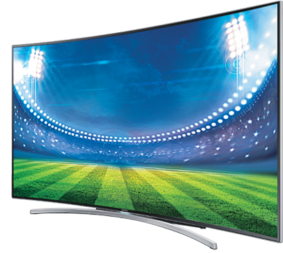 Review - Smart Tv Curved Png (510x443), Png Download