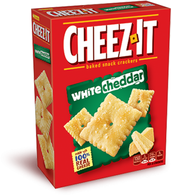 Cheez-it® White Cheddar Crackers - White Cheddar Cheez Its (344x392), Png Download