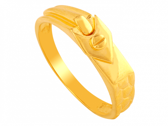 Stylish Arrow Shape 22kt Gold Ring - Gold (540x405), Png Download