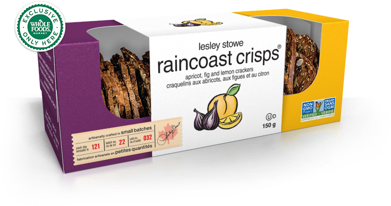 Apricot, Fig And Lemon, Lesley Stowe Raincoast Crisps® - Lesley Stowe Raincoast Crisps, Rosemary Raisin Pecan (800x431), Png Download