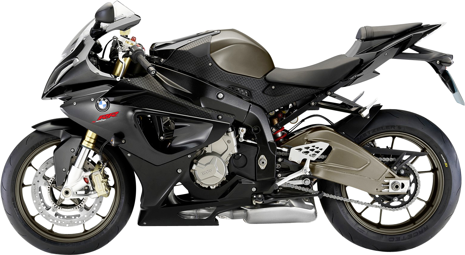 Bike Png - Black S1000rr Red Wheels (1616x936), Png Download