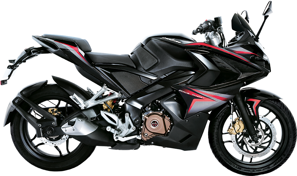 Bajaj Pulsar Rs 200 Black Sport Bike Image - Pulsar Rs 400 Price (1500x794), Png Download