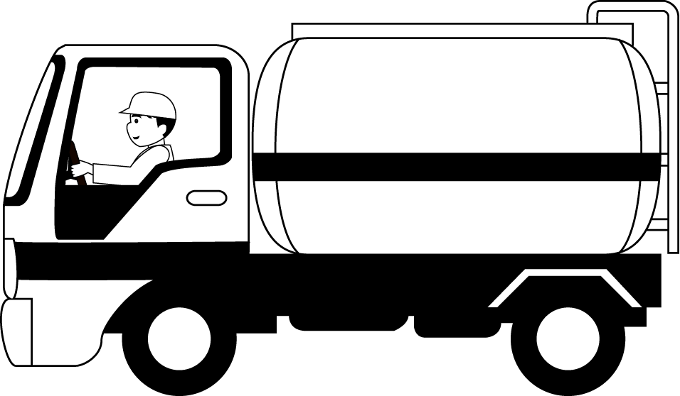 トラック 23 乗り物のイラスト素材 イラストポップ - Water Tanker Truck Clipart (956x558), Png Download