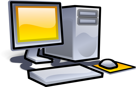 Desktop Computer Clipart - Computer Desktop Clipart (600x411), Png Download