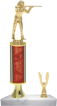 Ts104 11" Shooting - Trap Shooter - Female Trophy Figure (349x566), Png Download