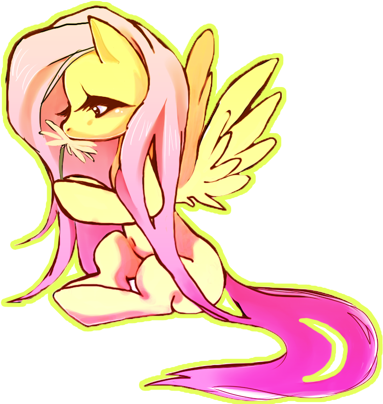 Malabee, Flower, Fluttershy, Safe - Mlp Fluttershy Speedpaint (850x793), Png Download