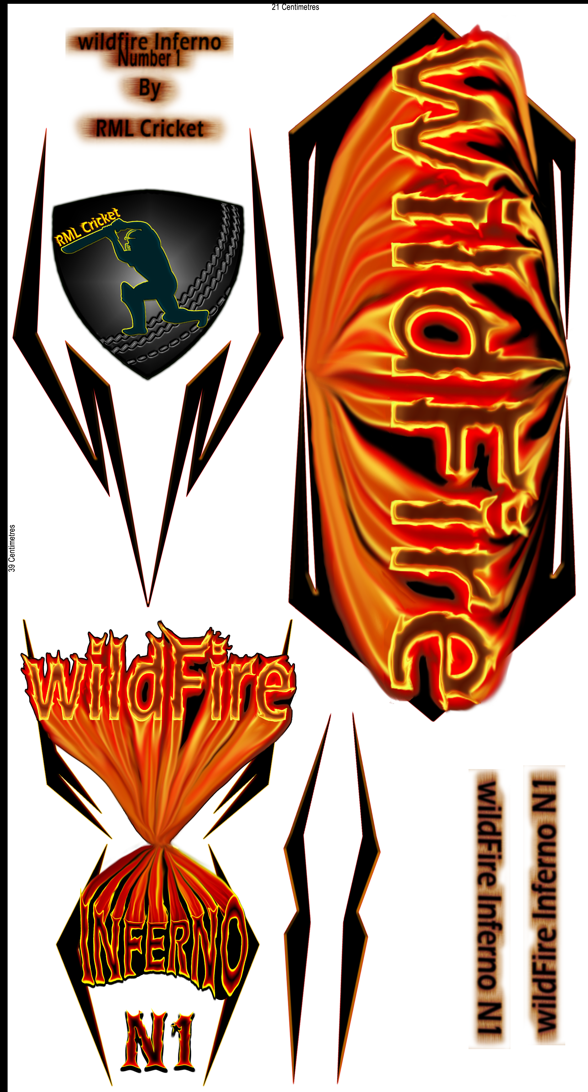 Cricket Bat Stickers Designing - Design A Cricket Bat (2480x4606), Png Download