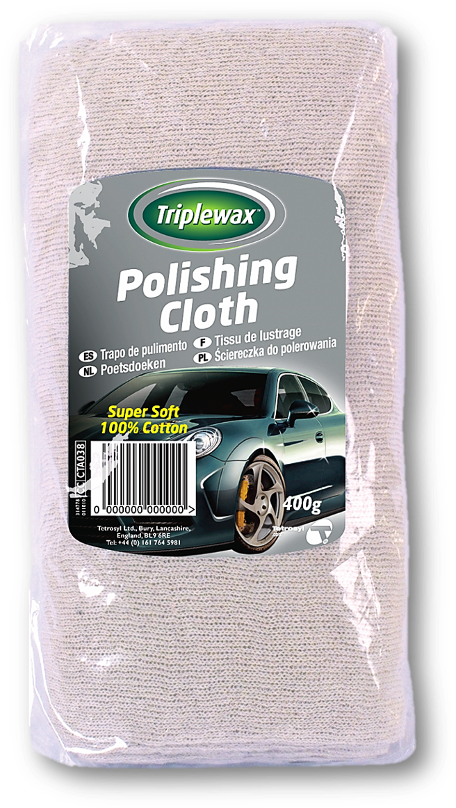 Triplewax Polishing Cloth - Super Soft Polishing Cloth 100g (714x1222), Png Download