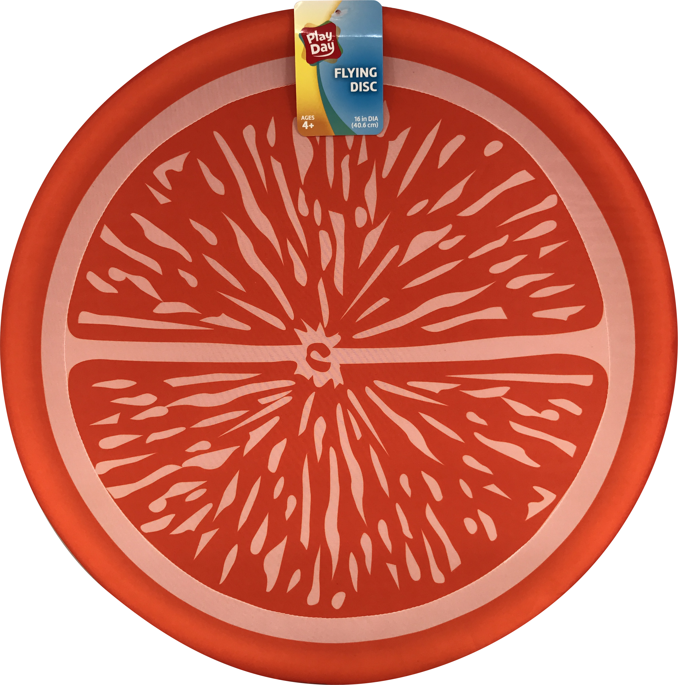 Play Day Big Jumbo Flying Disc, 16" Orange Citrus Pattern - Play Day Flying Disc (2737x2767), Png Download