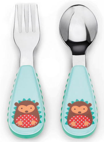 Sale Skip Hop Zootensils Fork And Spoon Hedgehog - Skip Hop Zoo Fork & Spoon Utensil Set - Hedgehog (500x500), Png Download