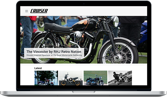 Motorcycle Cruiser Newsletter - Web Design (600x363), Png Download