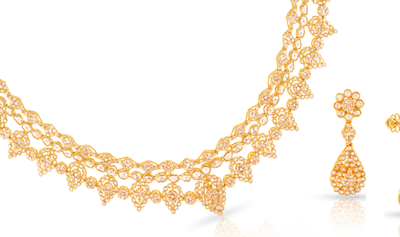 Uncut Diamond Jewellery - Jewellery (570x338), Png Download