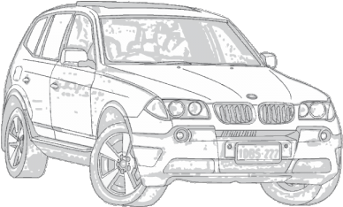 Picture Transparent X E Aerpro - Bmw X3 2006 Sketch (420x300), Png Download