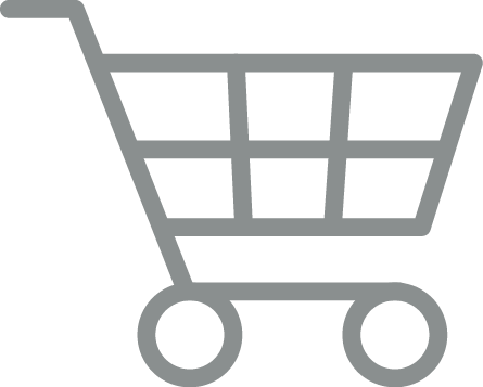 Close Shopping Cart - Light Gray Shopping Cart (445x357), Png Download