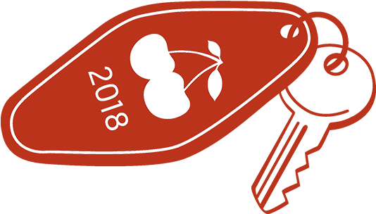 Roomkey-red Sm - Room Key (533x456), Png Download