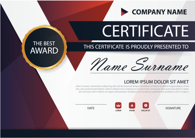 Elegance Horizontal Certificate With Vector Illustration - Cartão De Visita Moda Intima (640x640), Png Download