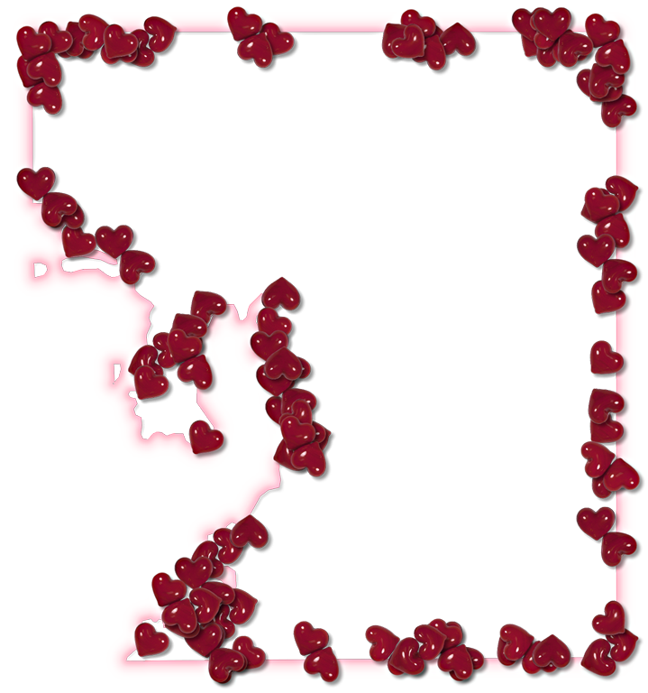 A Map Of Hillsborough With A Pink Glow Outline And - Fancy Frame (719x768), Png Download