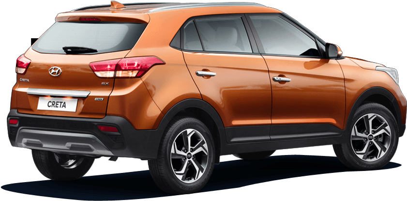 In Ext Gs Rear View - Creta Car (1005x449), Png Download