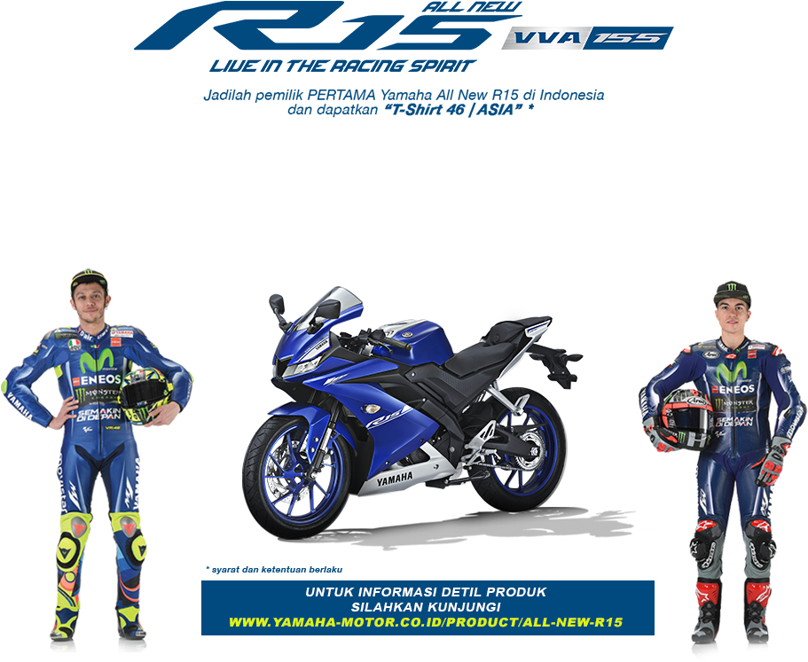 Yamaha Yzf R15 Facelift 2017 Inden Online - All New R 15 Vva (1280x800), Png Download