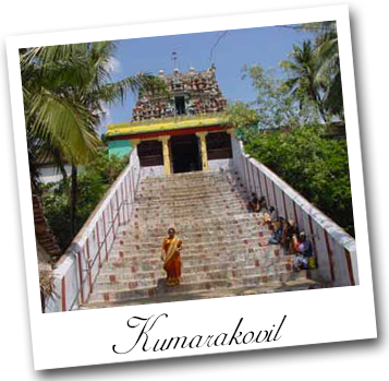 Lord Murugan Is With Goddess Valli In This Temple - Kumarakovil (357x349), Png Download