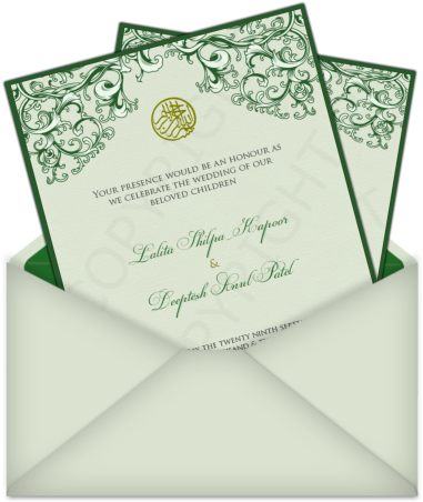 Islamic Bismillah Symbol Email Wedding Card Template - Muslim Invitation Card Design (406x471), Png Download