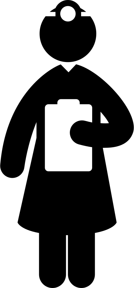 Medical Doctor Reading A Paper Comments - Stick Figure With Clipboard (458x980), Png Download