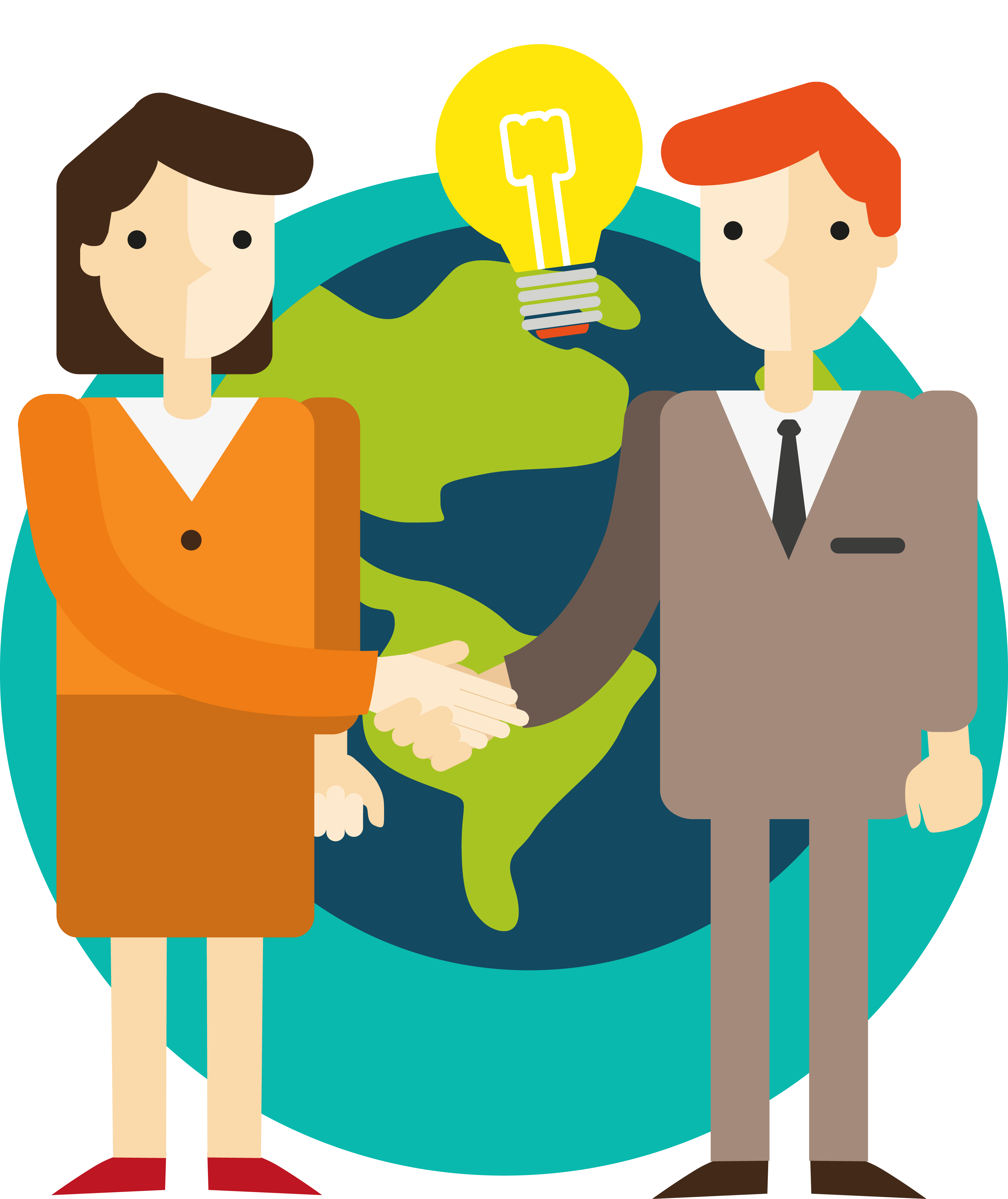 As A Employee, Professional, Student, Or Housewife - International Business Animation (3320x3952), Png Download