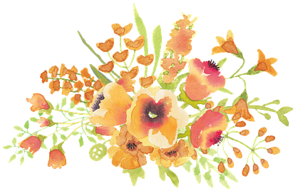 If You Choose To Make Images And Logos For Clients, - Fall Watercolor Flowers Png (453x340), Png Download